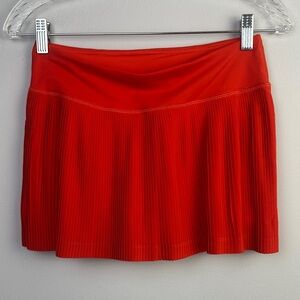 Lululemon Pleat to Street Mid Rise Tennis Skort Hot Heat Size 4 Athletic Skirt